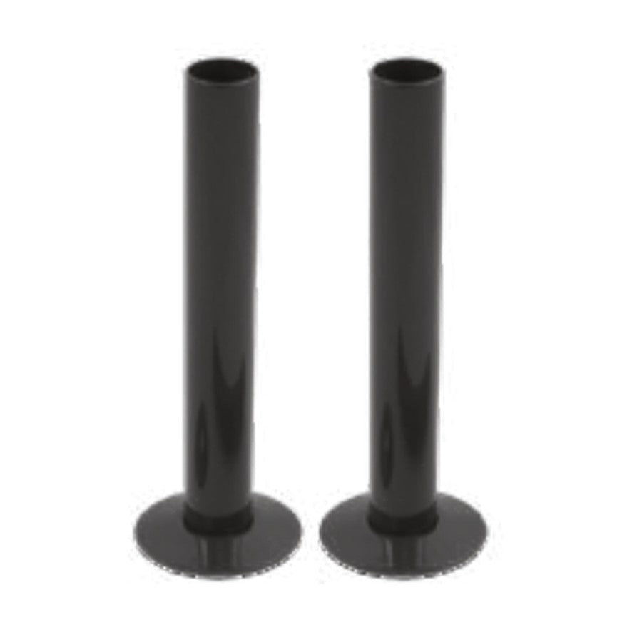 15mm Radiator Pipes & Rosettes, Matt black