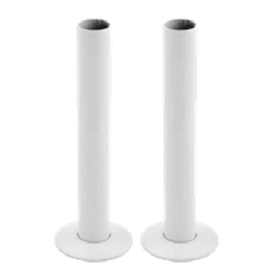 15mm Radiator Pipes & Rosettes, White