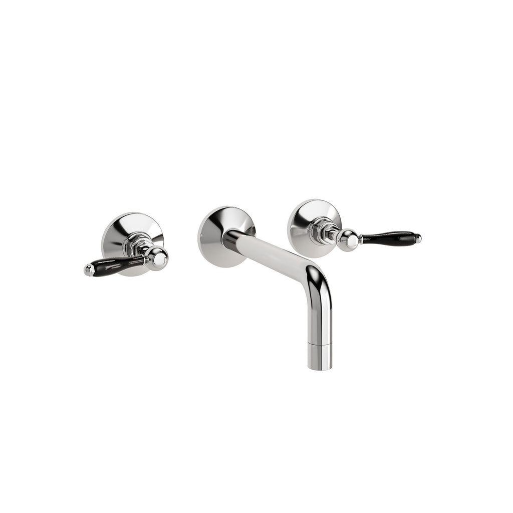 Radcliffe wall mounted 3-hole basin mixer in chrome