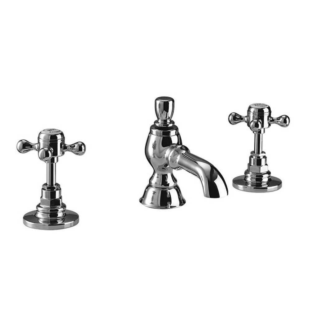 Victorian 3 Tap Hole Extended Basin Mixer