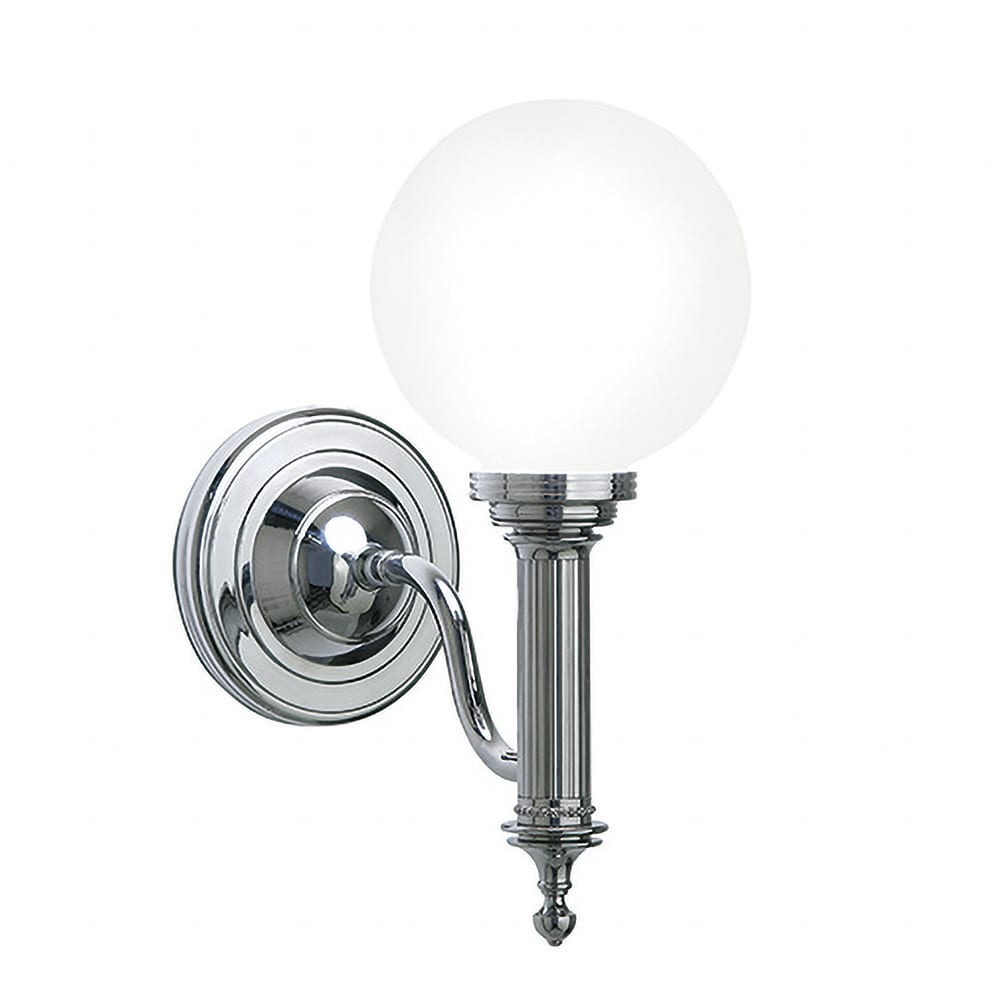 Cadiz Wall Light With Glass Shade dimensioned technical drawing
