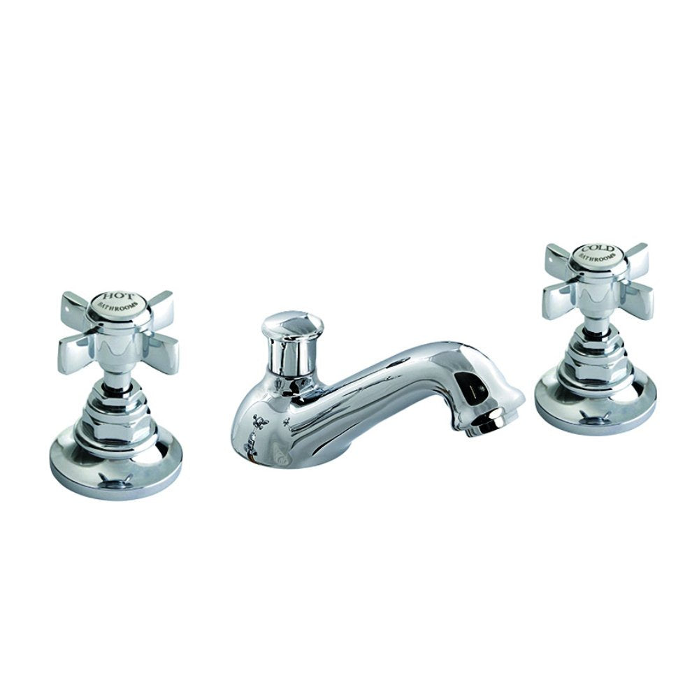 Edwardian 3-Hole Basin Mixer in Chrome