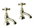 Edwardian Basin Pillar Taps in Antique Gold