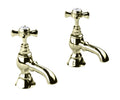 Edwardian Bath Pillar Taps in Antique Gold