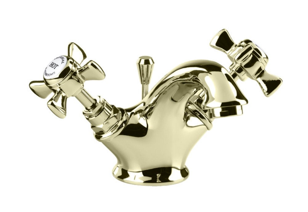 Edwardian Basin Mono Mixer in Antique Gold