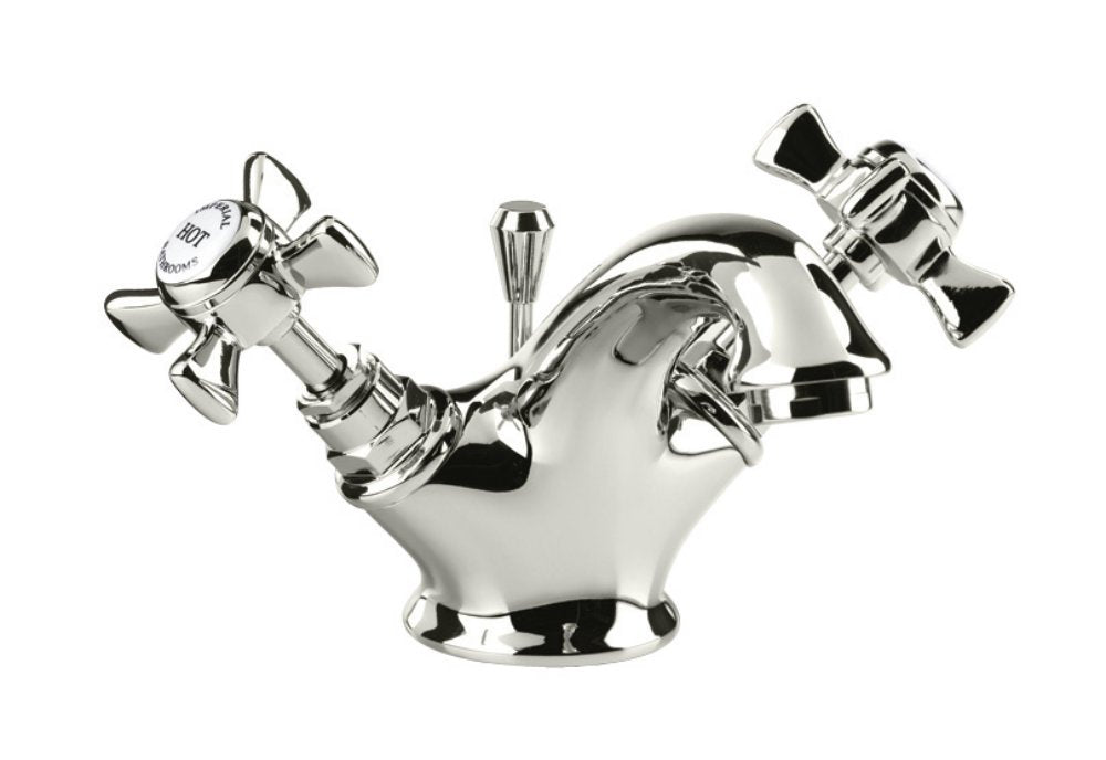 Edwardian Basin Mono Mixer in Polished Nickel