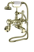 Edwardian Wall Mounted Bath Shower Mixer in Antique Gold