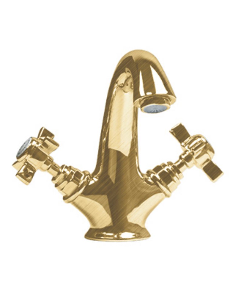 Edwardian Tall Basin Mono in Brushed Brass