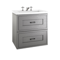 Fradley wall hung 2-drawer vanity unit and Radcliffe basin in Dartmouth Grey