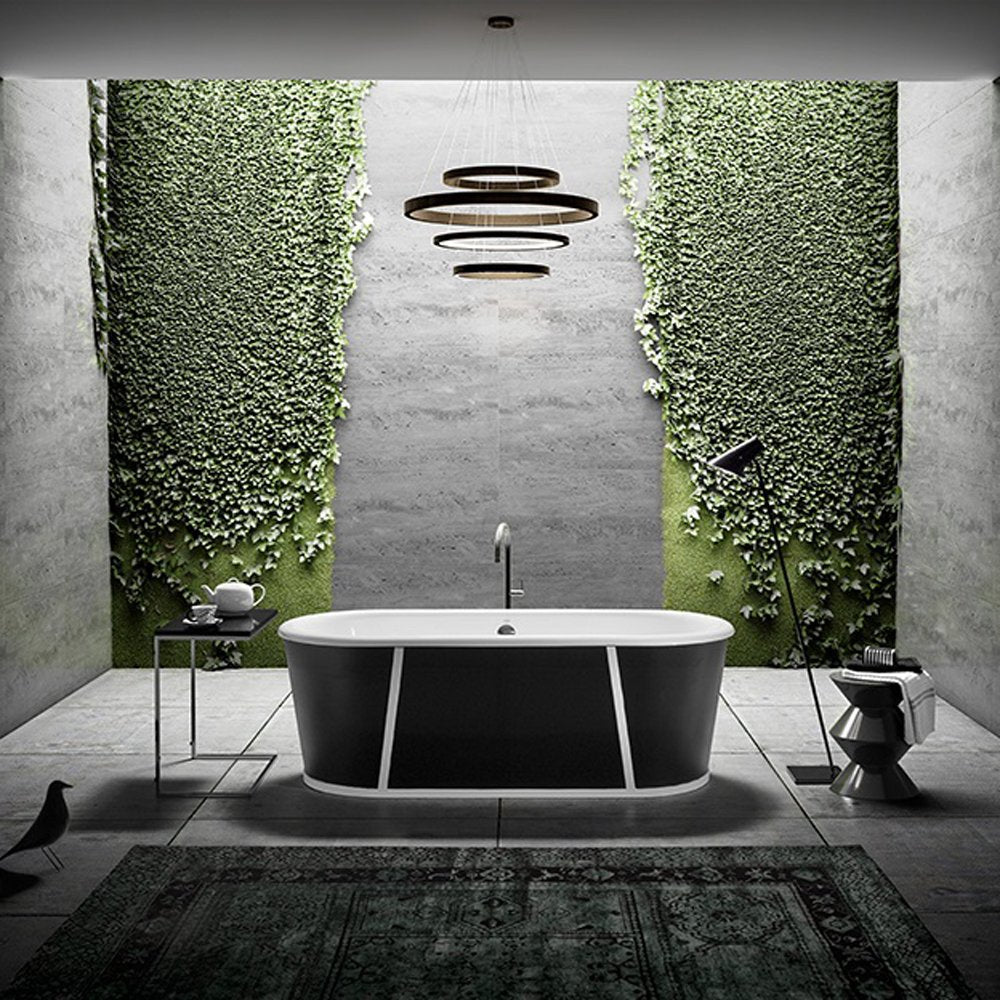 Lichfield Cast Iron Bath, High Level Toilet, and Washstand with Basin Suite