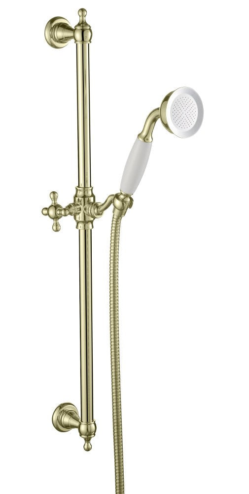 Lichfield Shower Rail Kit in Antique Gold