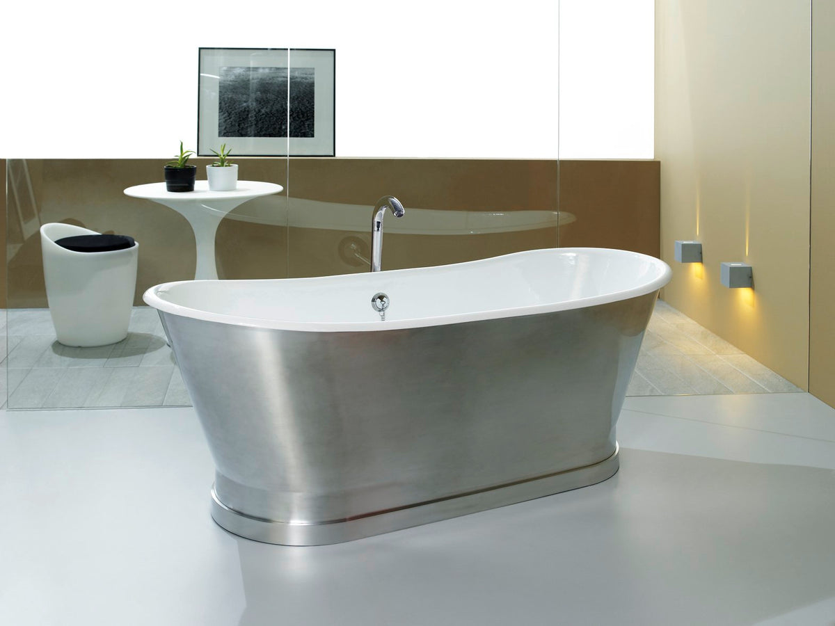 Radison Aluminium Freestanding Bath in Polished aluminium
