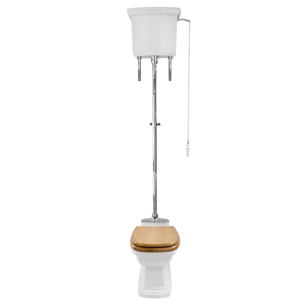 Radcliffe high level toilet with metal plate
