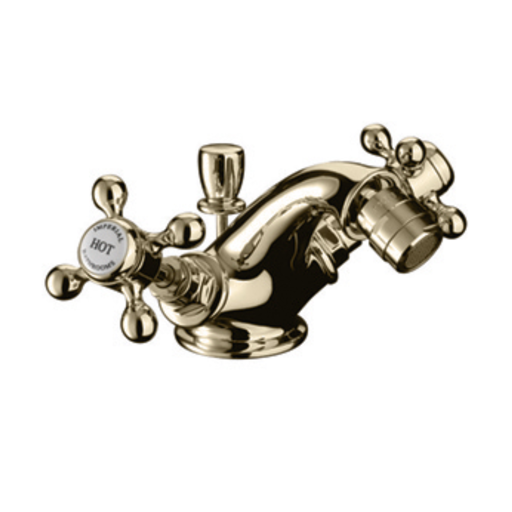 Victorian Mono Bidet Mixer in Antique Gold