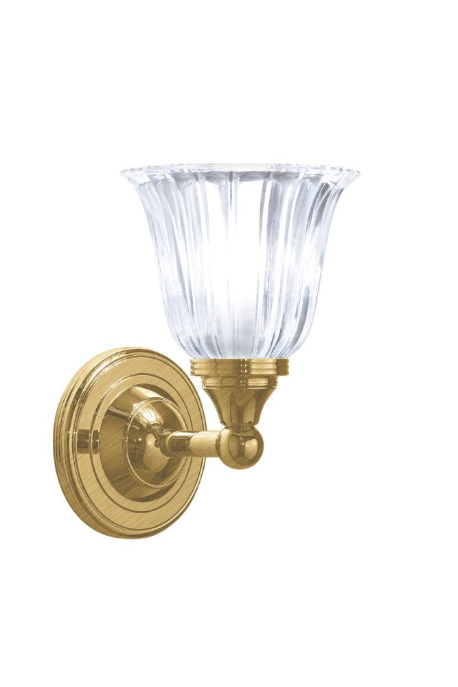 Segovia Lamp With Glass Shade in Brushed Brass, XLP1000300BB