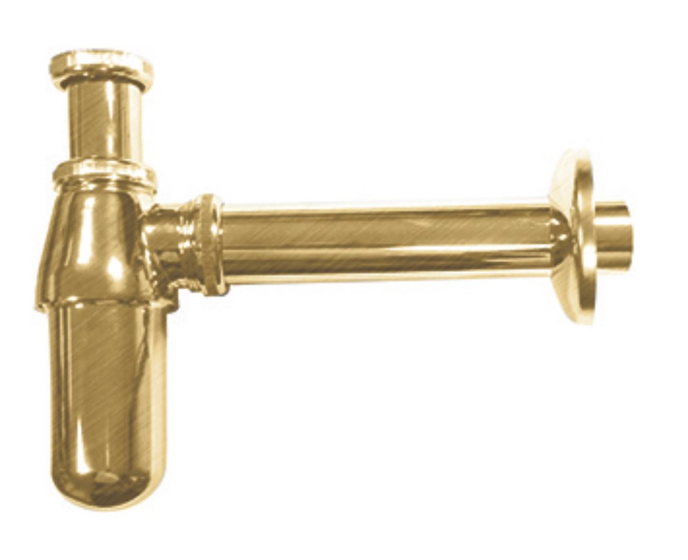 Imperial bottle trap in brushed brass