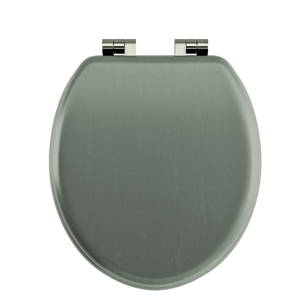 Lichfield Close Coupled Toilet in Chrome, Sage Thistle Grained, Polished Nickel