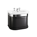 Carlyon Bay large 1-drawer vanity unit in Matt Black, shown with chrome trim
