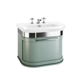 Carlyon Bay large 1-drawer vanity unit in Sea Mist, shown with chrome trim