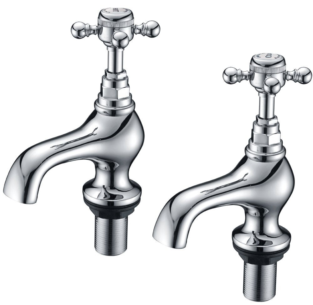 Lichfield Basin Pillar Taps in Chrome