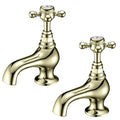 Lichfield Bath Pillar Taps in Antique Gold