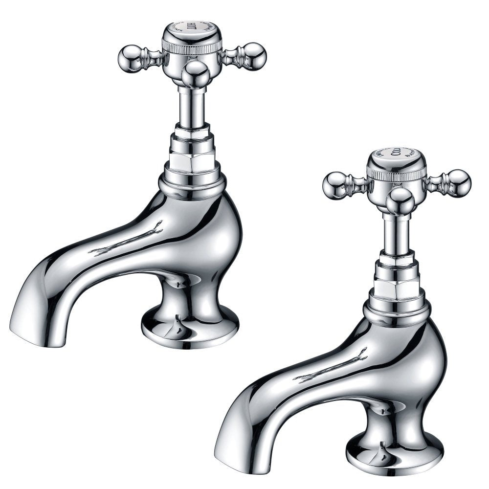 Lichfield Bath Pillar Taps in Chrome