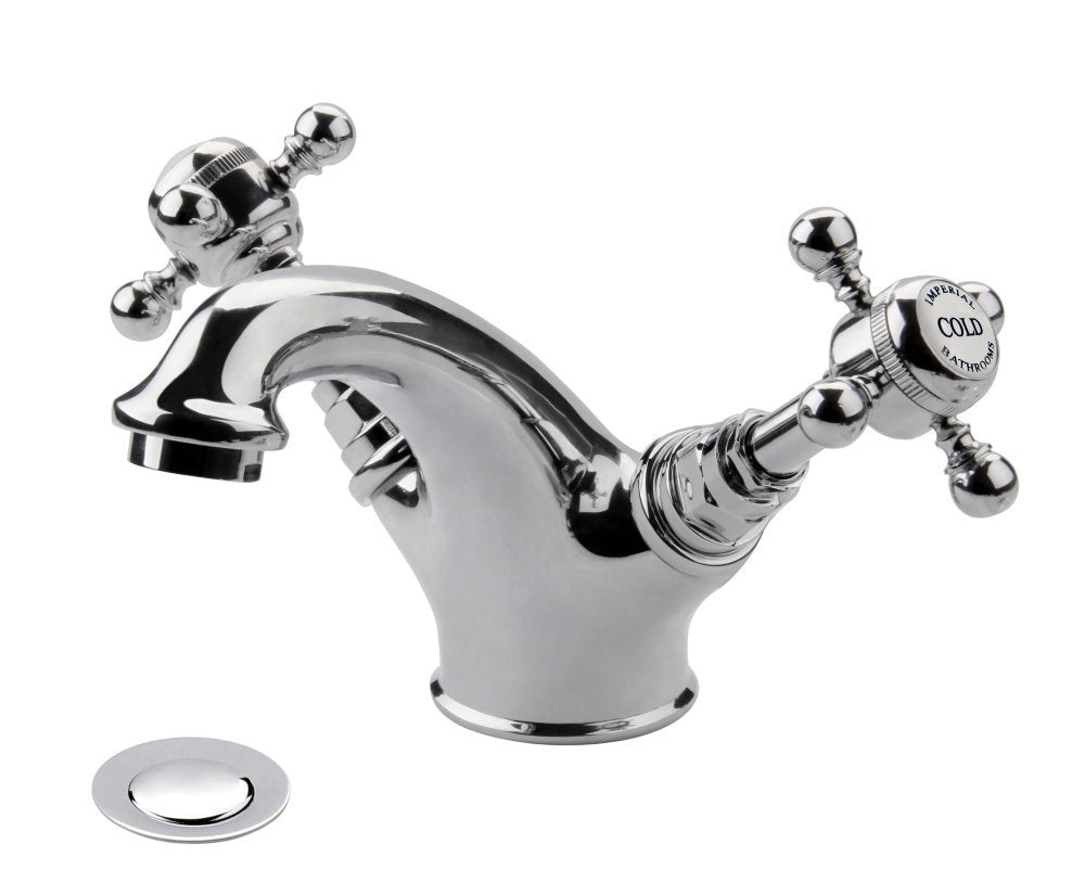 Lichfield Mono Basin Mixer with Pop-Up Waste in Chrome