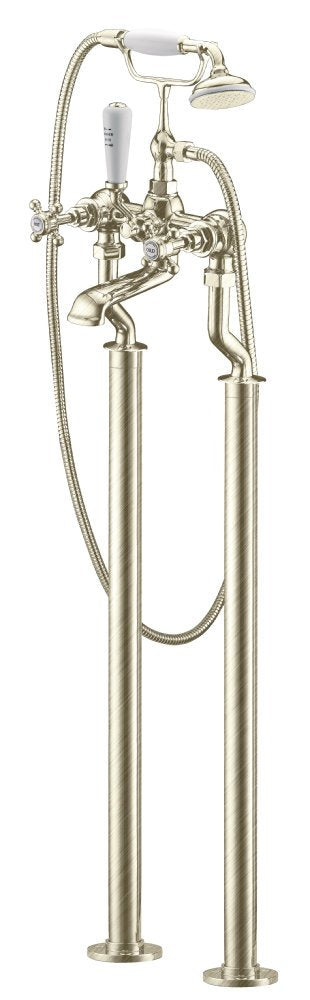 Lichfield Free Standing Bath Shower Mixer in Brushed Nickel