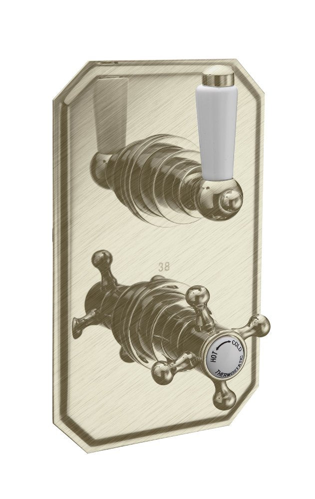 Lichfield Concealed Shower Valve & Plate, 1 Outlet in Brushed Nickel