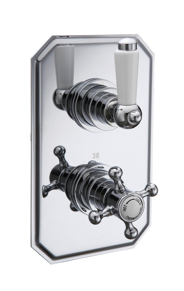 Lichfield Concealed Shower Valve & Plate, 1 Outlet in Chrome