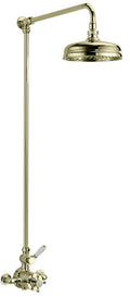 Lichfield Exposed Thermostatic Shower Kit, 1 Outlet, with 200mm Rose in Antique Gold