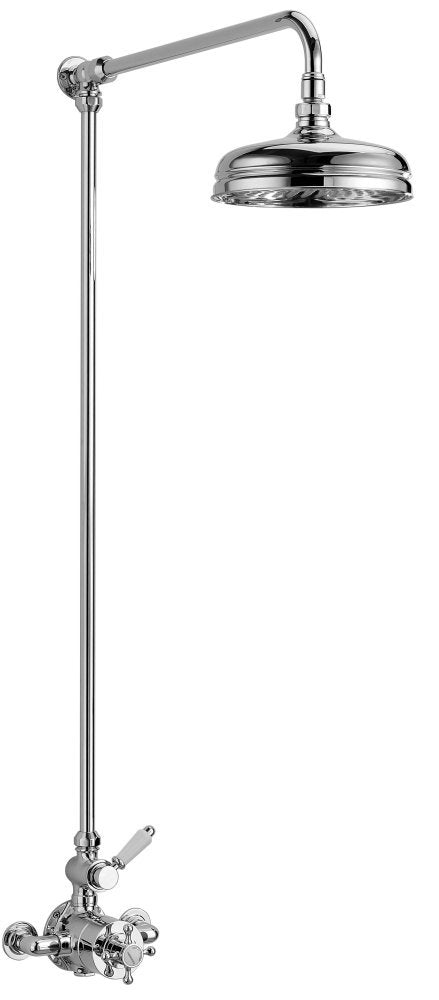 Lichfield Exposed Thermostatic Shower Kit, 1 Outlet, with 200mm Rose in Chrome
