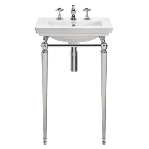 Astoria Deco Cloak Basin & Stand in Towel rack, Chrome, 1 tap hole
