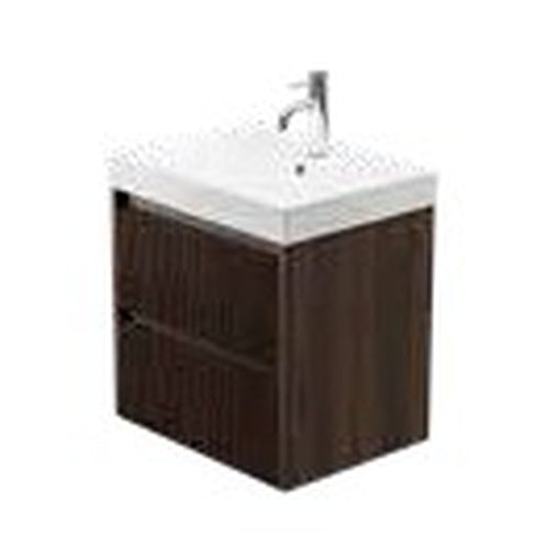 Amora 600mm Wall Hung Vanity Unit & Basin, 2 Drawers