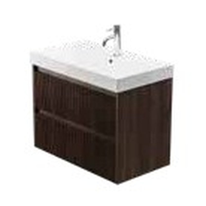 Amora 800mm Wall Hung Vanity Unit & Basin, 2 Drawers