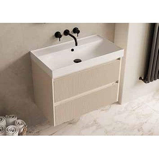 Amora fluted cashmere vanity unit