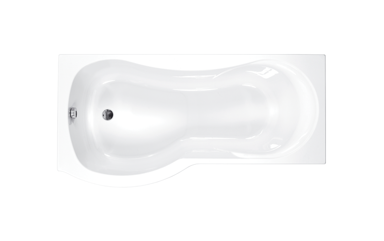Carron Arc Curved Shower Bath, plan view