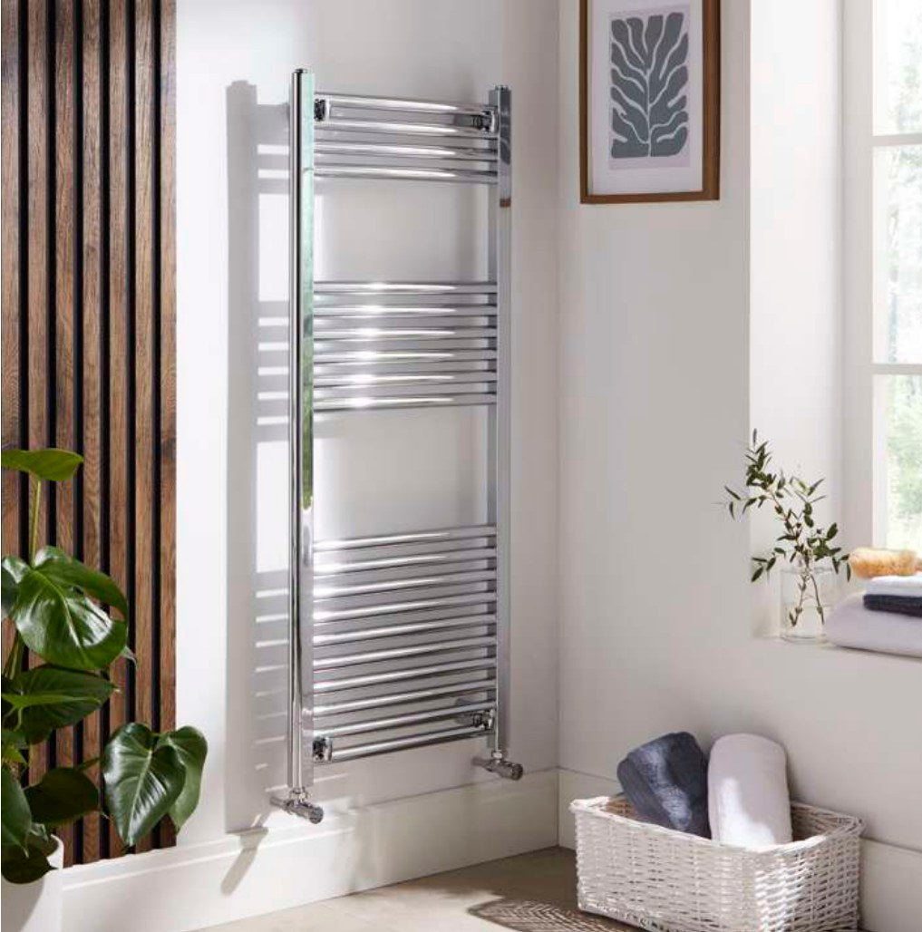 Arla 25mm Chrome Straight Heated Towel Rail