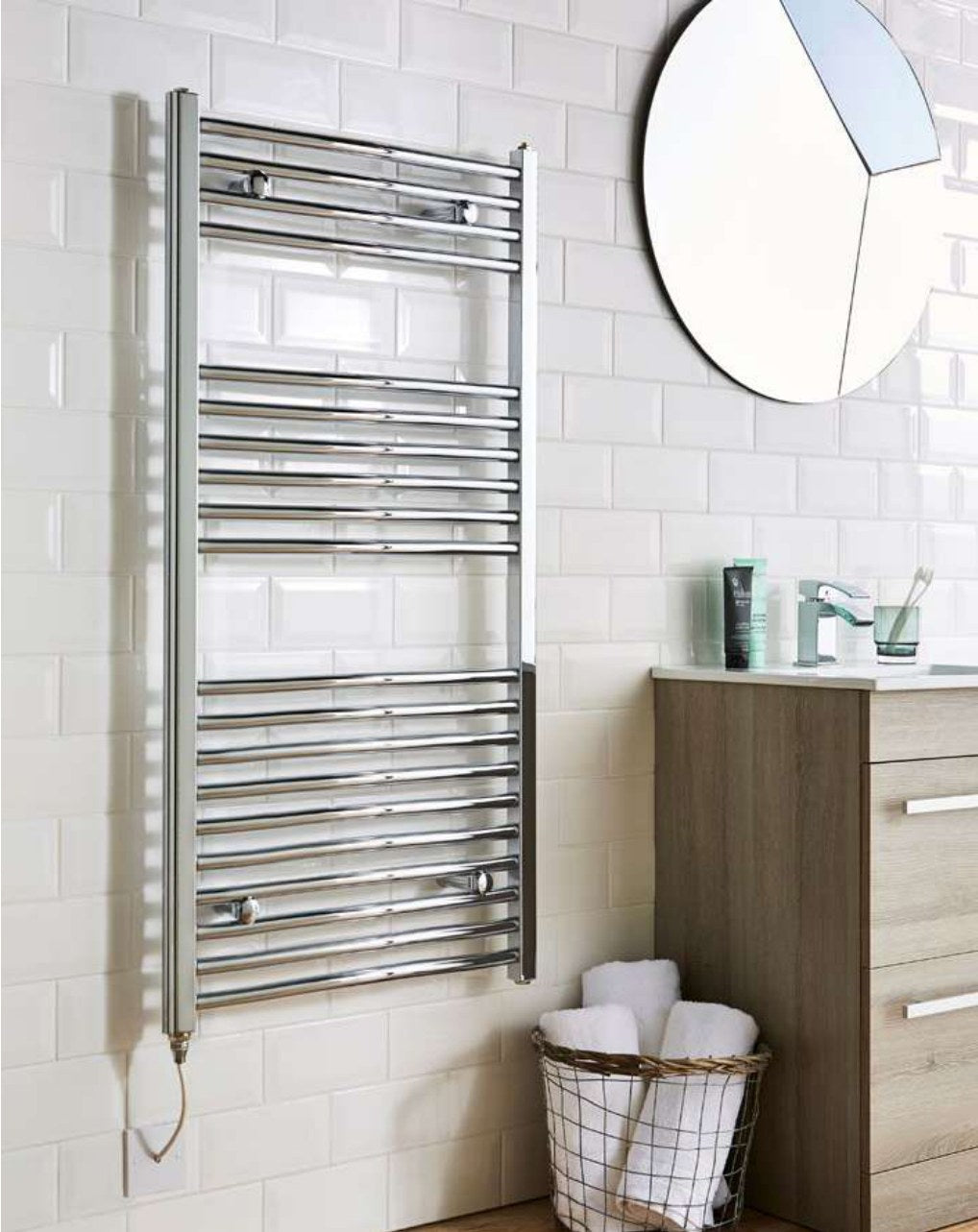 Arla Chrome Electric Heated Towel Rail