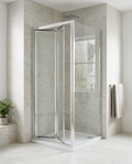 Arlo 6 Bi-Fold Shower Door in a bright modern bathroom