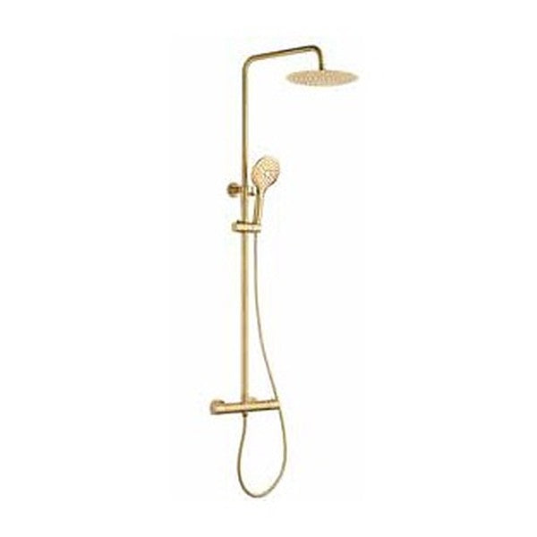 Artisa Exposed Thermostatic Drench Shower – Brushed Brass