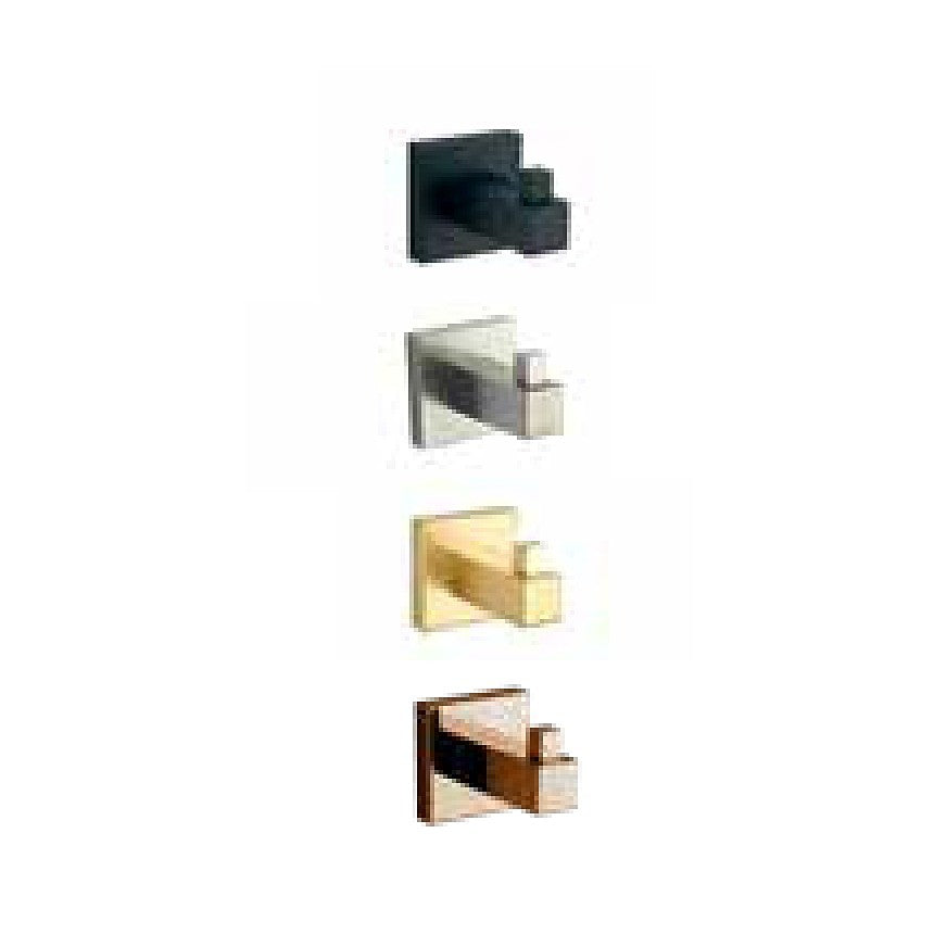 Artisa Robe Hook, square, in a choice of finishes