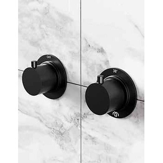 Artisa concealed shower valves in matt black