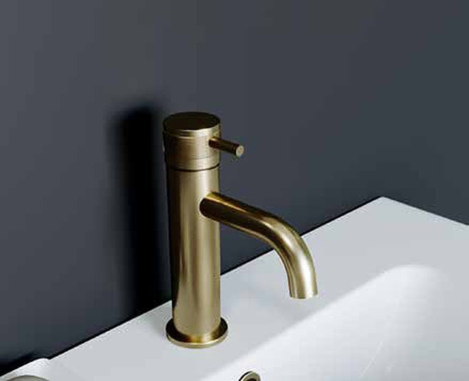Artisa taps from the Tilelyte Brassware Collection in a bathroom setting