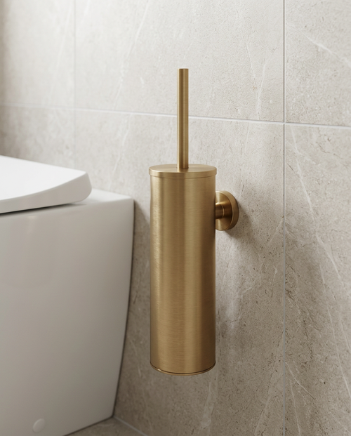 Artisa Toilet Brush Holder in a bright modern bathroom