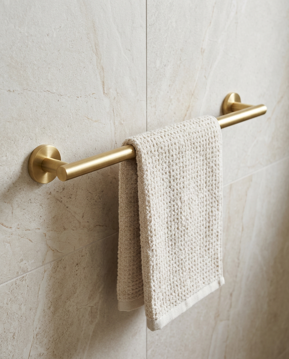 Artisa Towel Rail in a bright modern bathroom