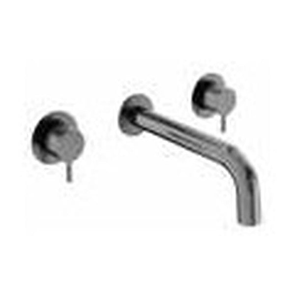 Artisa Wall-Mounted 3-Hole Basin Mixer in gunmetal