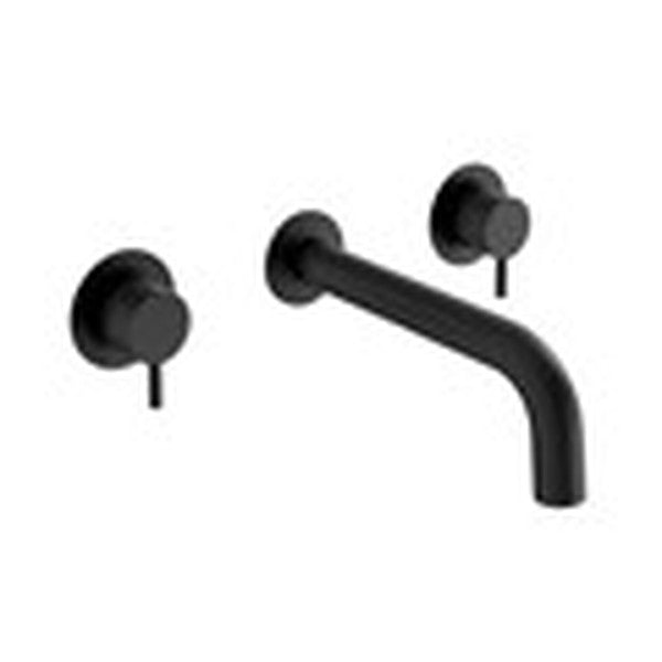Artisa Wall-Mounted 3-Hole Basin Mixer in matt black
