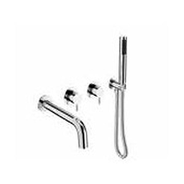 Artisa Wall-Mounted Bath Spout & Shower Valves in chrome