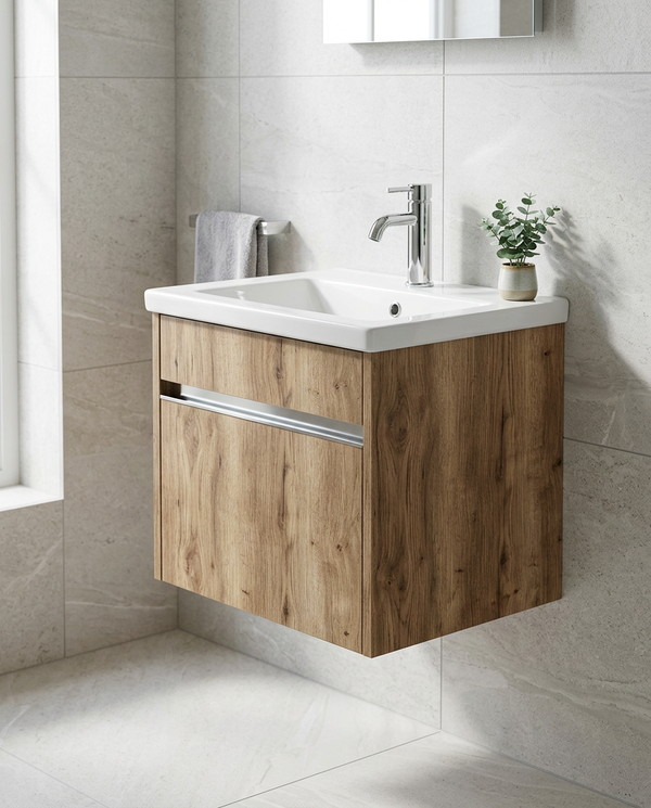 Aspira 550mm Wall Hung Vanity Unit & Basin, 1 Drawer